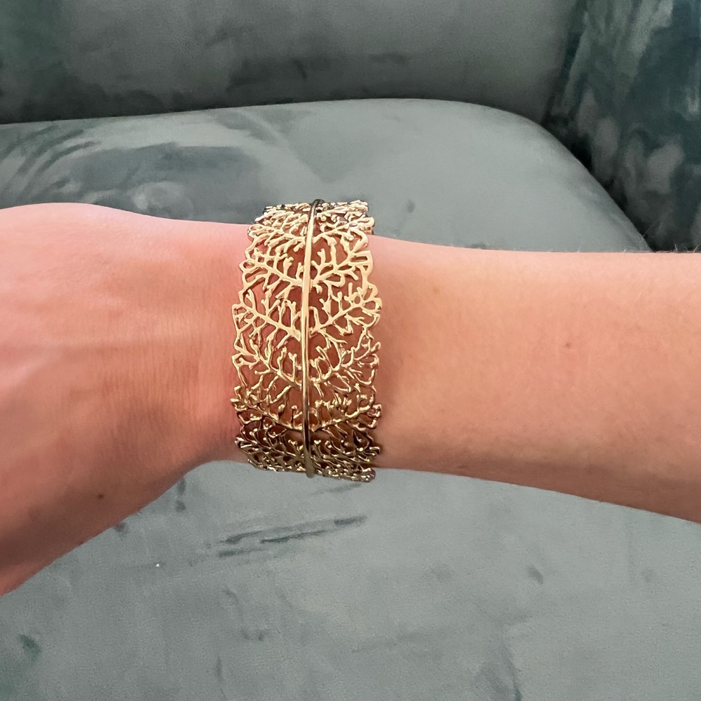 Stella & Dot Gold Grace Cuff Bracelet